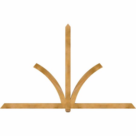 Ekena Millwork Redmond Rough Sawn Timber Gable Bracket, Western Red Cedar, 108"W x 68"H x 4"D x 4"F, 15/12 Pitch GBW108X68X0404RED00RWR